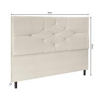Cabeceira Camboriú Para Cama Box Solteiro 94 Cm Suede Bege - 2