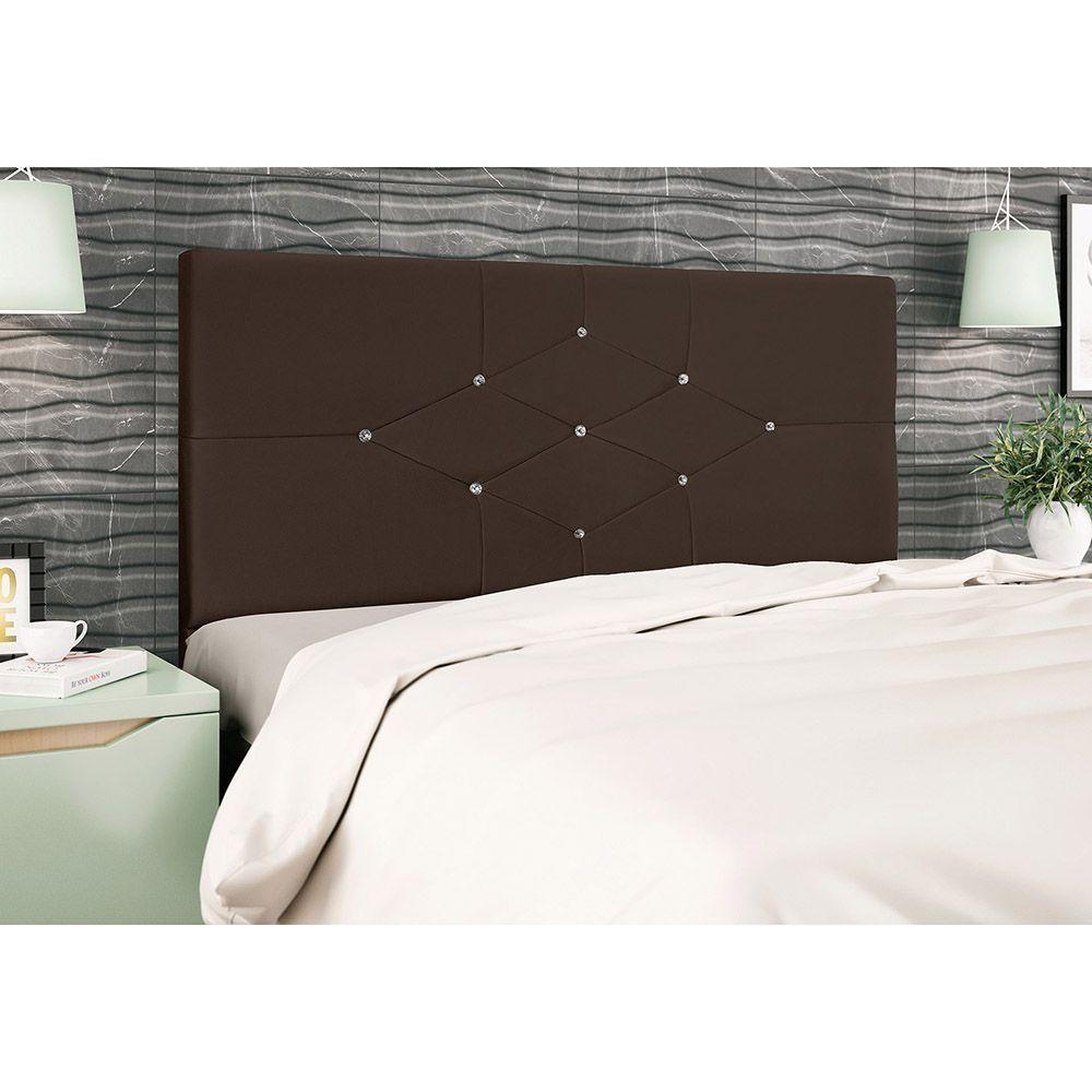 Cabeceira Camboriú Para Cama Box Solteiro 94 Cm Suede Marrom - 3