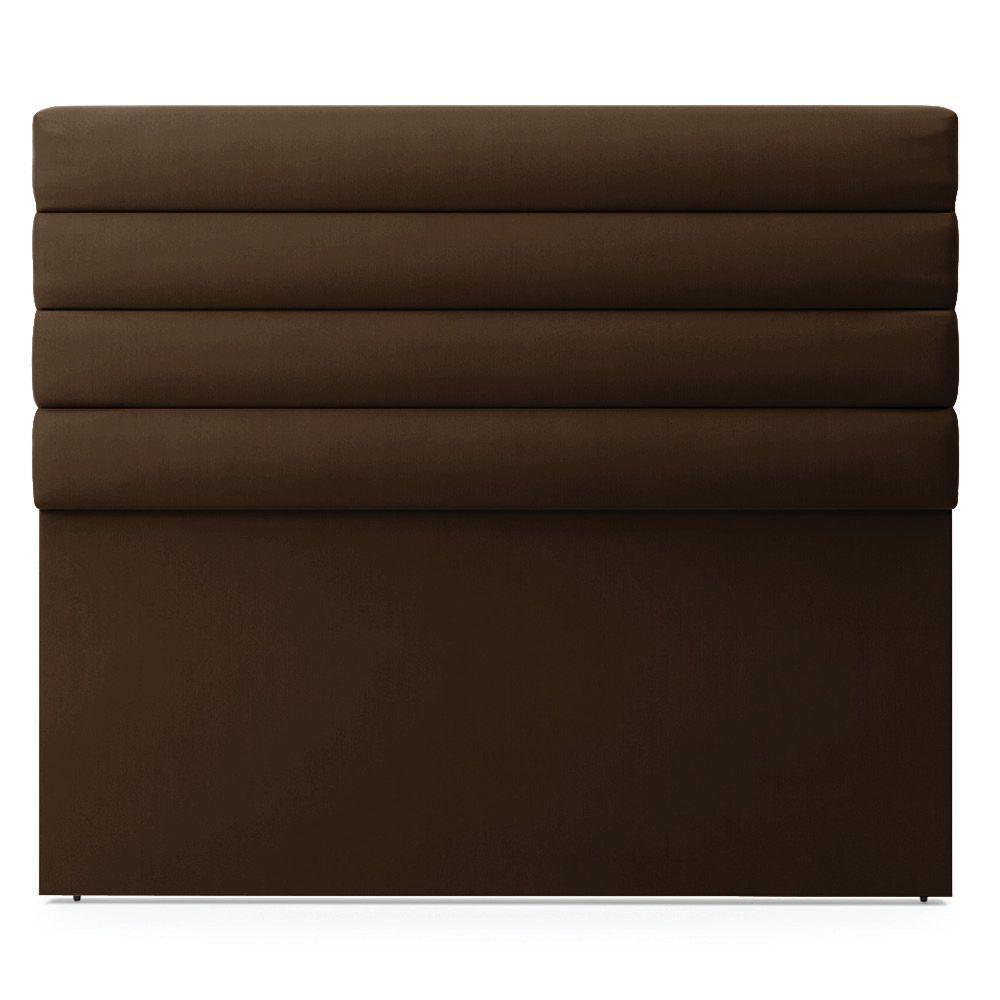 Cabeceira Para Cama Box Queen 160 Cm Suede Marrom - 7