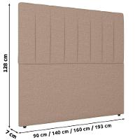 Cabeceira Cama Box Casal King Size Ivana 193cm Linho Bege - Abmaza - 5