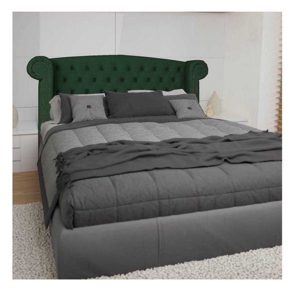 Cabeceira Casal Lyon P04 140 Cm Suede Verde Tca 947 - 6