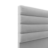 Cabeceira Para Cama Box Queen 160 Cm Suede Cinza