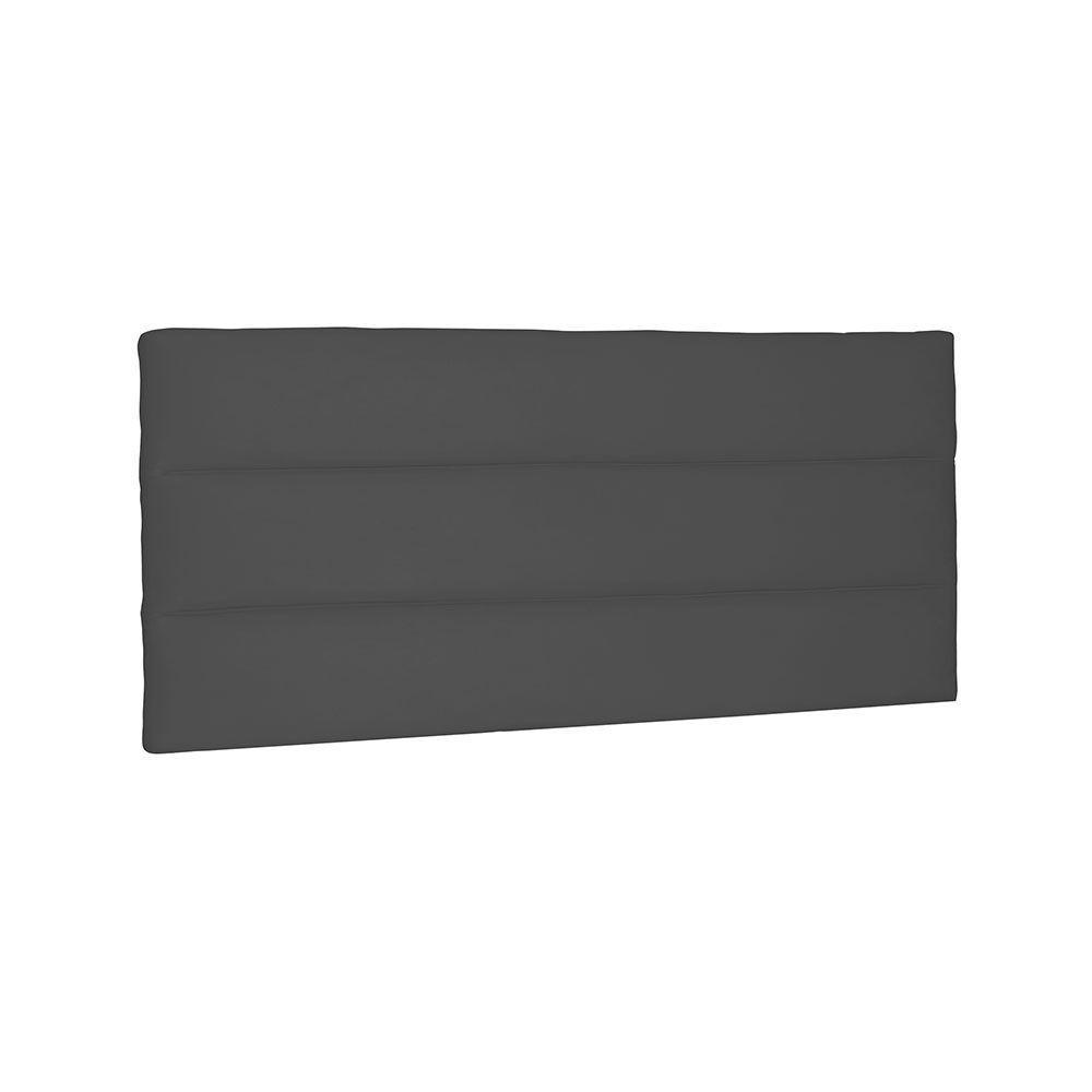 Painel Cabeceira Livia Cama Box Solteiro 90Cm Suede Cinza - 4