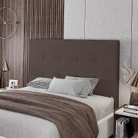 Cabeceira Cama Box Casal Queen Size Luana 160cm Linho Marrom - Abmaza - 1