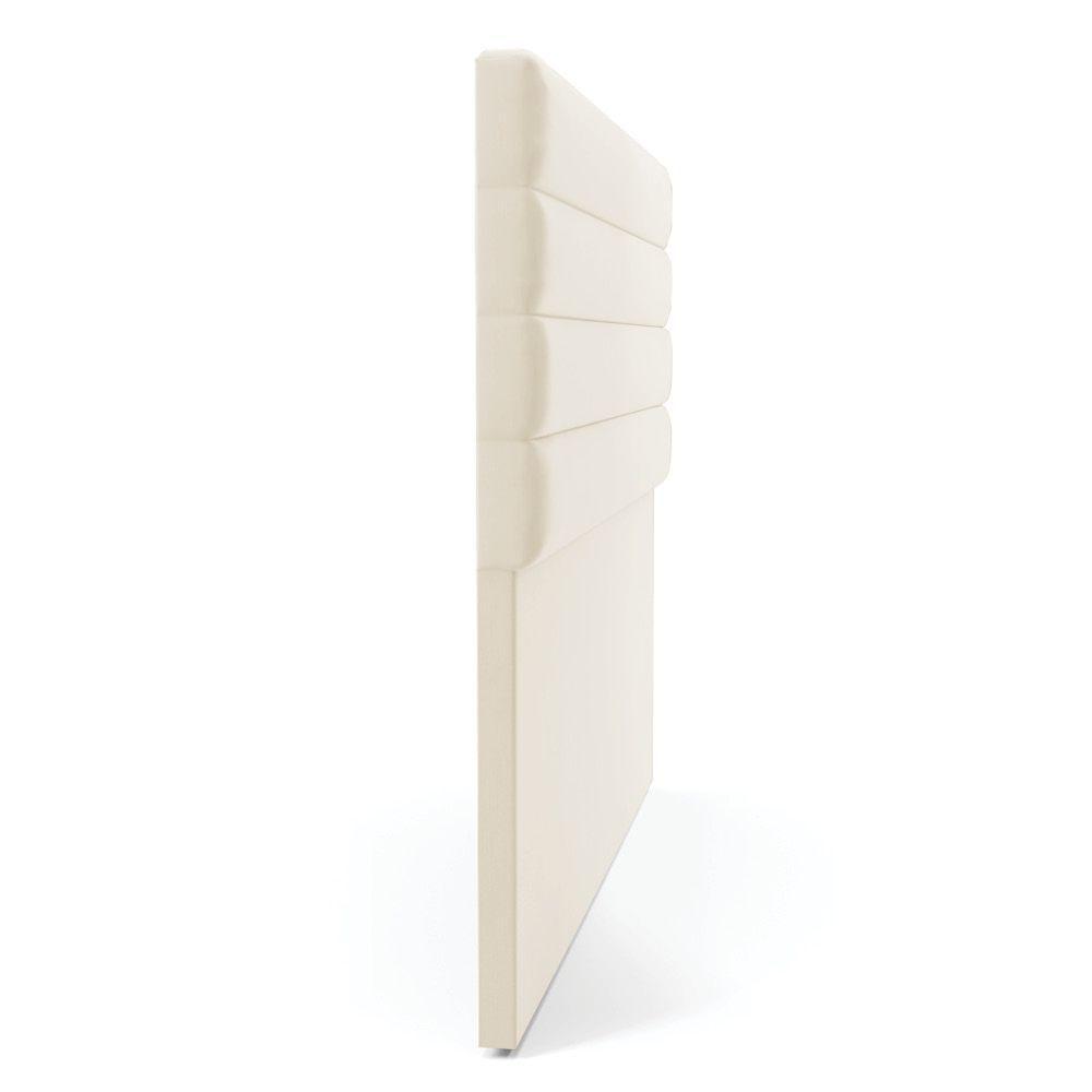 Cabeceira Para Cama Box Casal 140 Cm Veludo Bege - 5