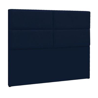 Cabeceira Casal Berlim P04 140 Cm Suede Azul Marinho Tca 948