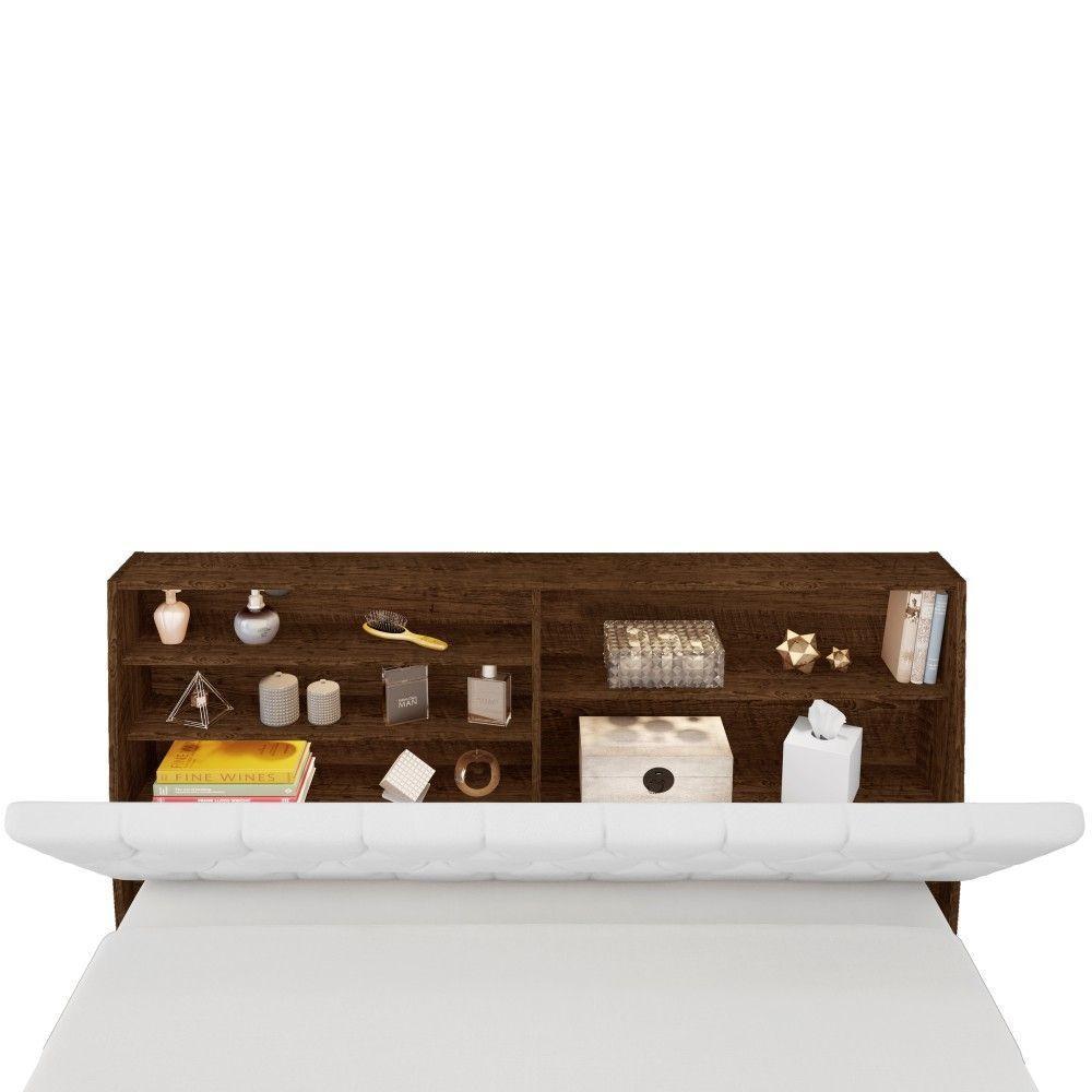 Cabeceira Box Isabella Queen Malbec Captonê Branco - 4