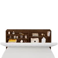 Cabeceira Box Isabella Queen Malbec Captonê Branco