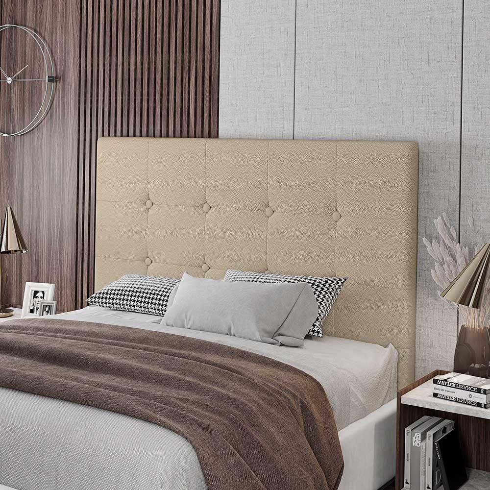 Cabeceira Cama Box Casal King Size Luana 193cm Sintético Bege - Abmaza - 4