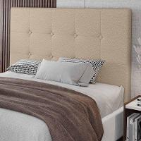 Cabeceira Cama Box Casal King Size Luana 193cm Sintético Bege - Abmaza - 5