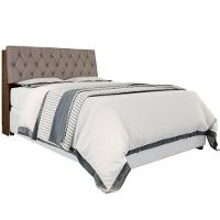 Cabeceira Box Isabella Queen Malbec Captonê Bege Escuro - 6