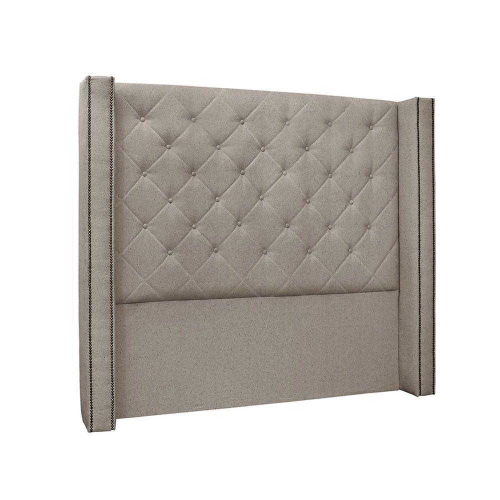 Cabeceira Casal 140 Cm Vicenza Linho Rustico Areia - 1