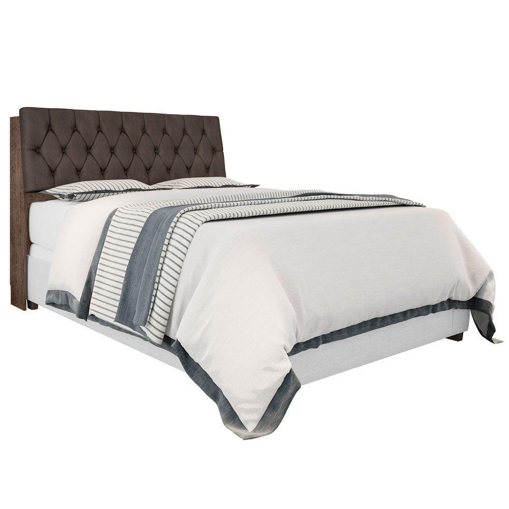 Cabeceira Box Queen Isis Chocolate Com Capitonê Marrom - 1