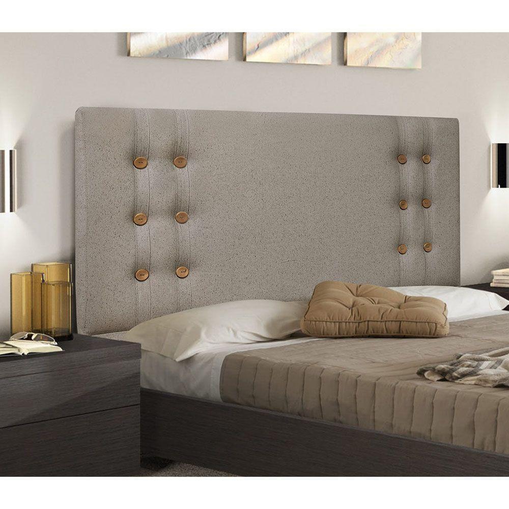 Cabeceira Genova Cama Box Queen 160Cm Linho Rustico Areia - 4