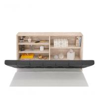 Cabeceira Box Solteiro Isis Amarula Com Capitonê Preto - 3