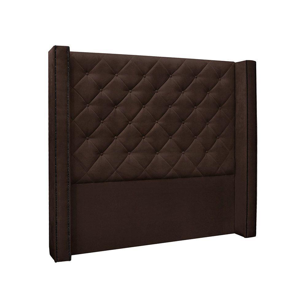 Cabeceira Queen 160 Cm Vicenza Suede Café - 1