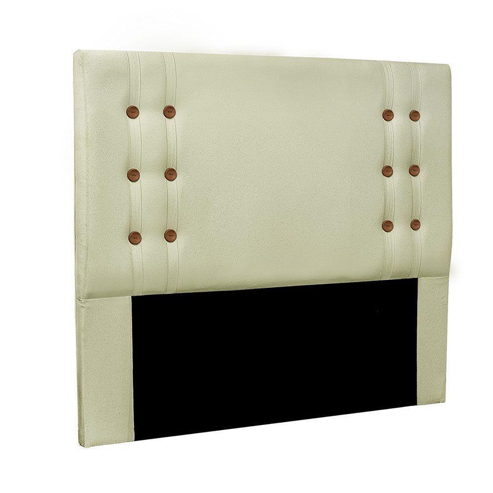 Cabeceira Genova Cama Box Casal 140Cm Linho Rustico Natural - 1