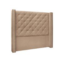 Cabeceira Queen 160 Cm Vicenza Suede Bege - 1