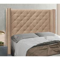Cabeceira Queen 160 Cm Vicenza Suede Bege - 4