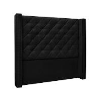 Cabeceira Queen 160 Cm Vicenza Suede Preto - 1