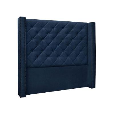 Cabeceira Queen 160 Cm Vicenza Suede Azul Marinho