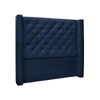 Cabeceira Queen 160 Cm Vicenza Suede Azul Marinho - 1