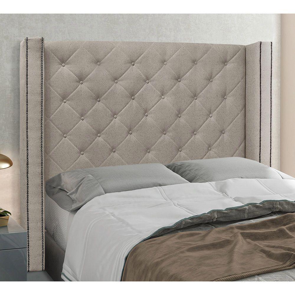 Cabeceira King 195 Cm Vicenza Linho Rustico Areia - 4