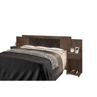 Cabeceira Box Bruna Chocolate Com Capitonê Marrom - 1