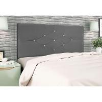 Cabeceira Camboriú Para Cama Box Casal 144 Cm Suede Cinza - 3
