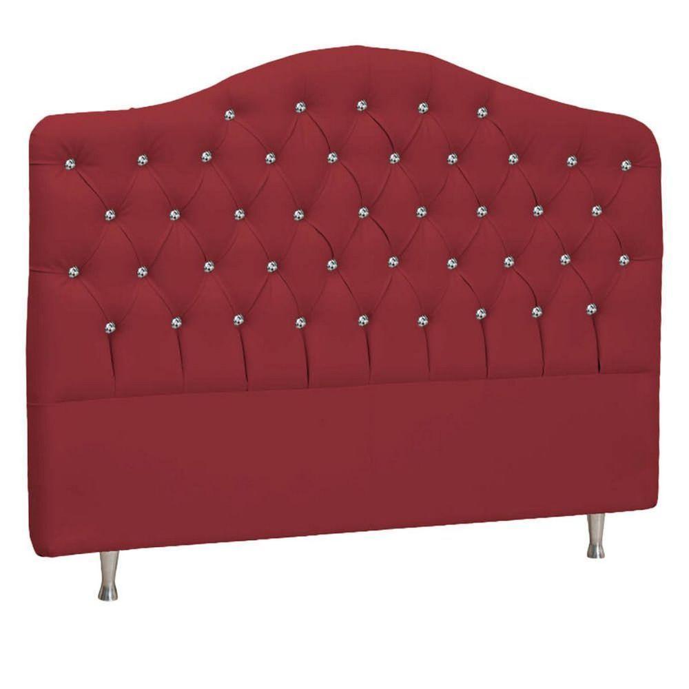 Cabeceira King Florence P04 195 Cm Suede Vermelho Tca 53 - 1