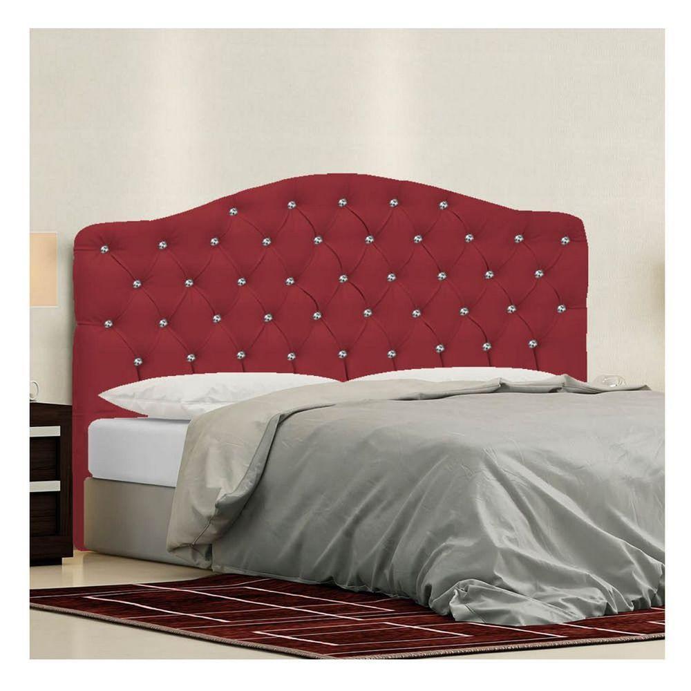 Cabeceira King Florence P04 195 Cm Suede Vermelho Tca 53 - 6