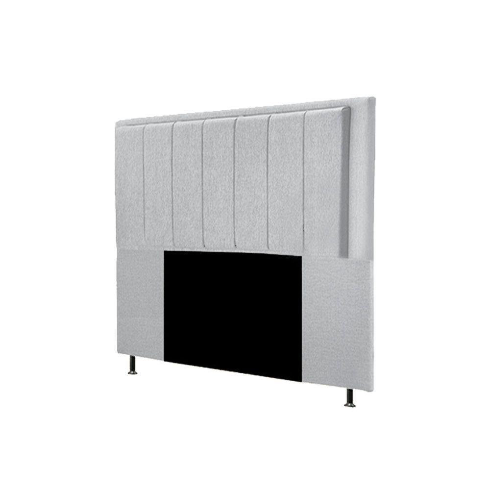 Cabeceira Opala Cama Box Casal 140Cm Linho Cinza Claro - 3