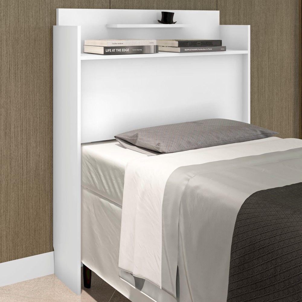 Cabeceira Box Solteiro Austin Branco - 1