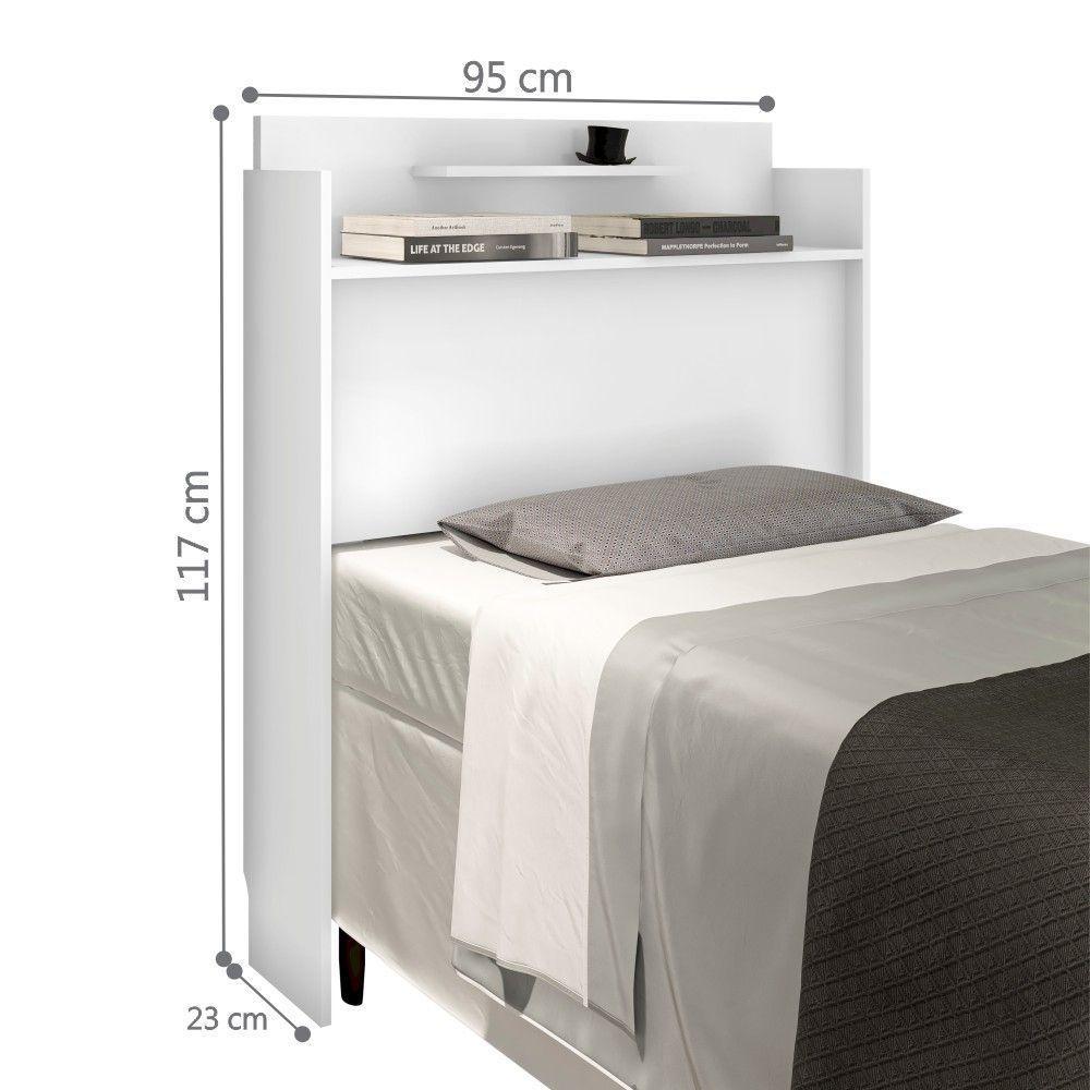 Cabeceira Box Solteiro Austin Branco - 3