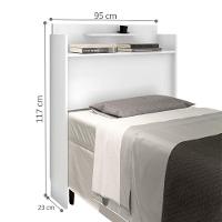 Cabeceira Box Solteiro Austin Branco - 3