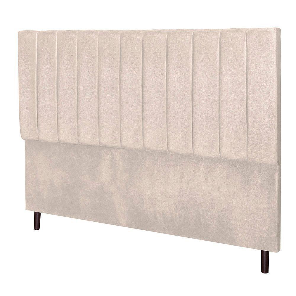 Cabeceira Leblon Para Cama Box Solteiro 94 Cm Suede Bege - 1