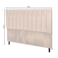 Cabeceira Leblon Para Cama Box Solteiro 94 Cm Suede Bege - 2