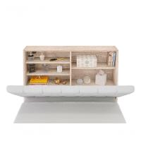 Cabeceira Box Solteiro Isis Amarula Com Capitonê Branco - 2