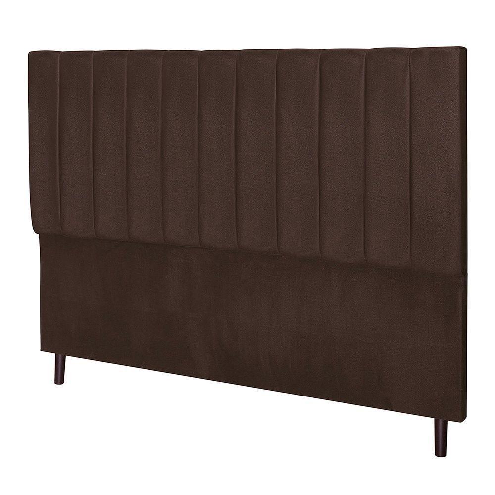 Cabeceira Leblon Para Cama Box Solteiro 94 Cm Suede Marrom - 1