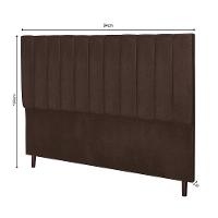 Cabeceira Leblon Para Cama Box Solteiro 94 Cm Suede Marrom - 2