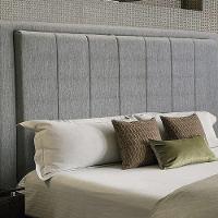 Cabeceira Opala Cama Box Queen 160Cm Linho Cinza - 1