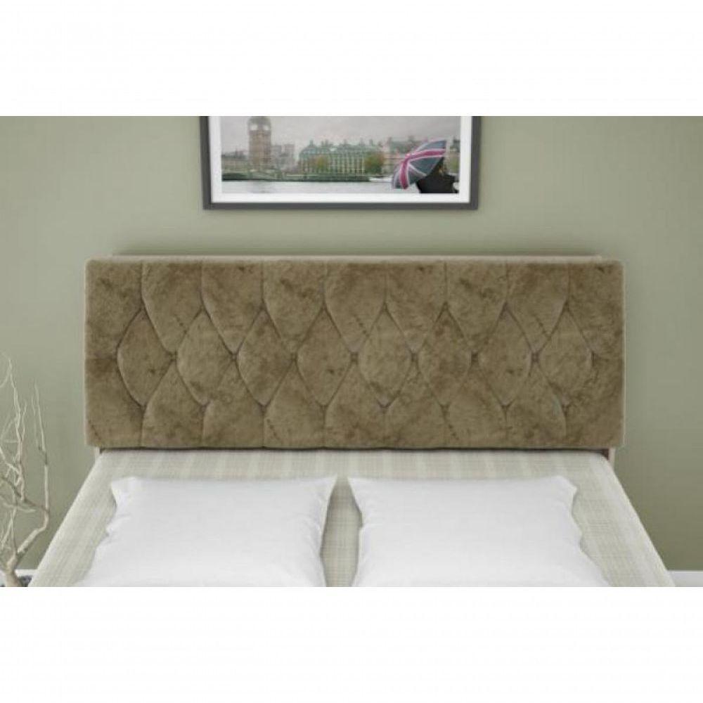 Cabeceira Box Casal Isis Branco Com Capitonê Bege - 2