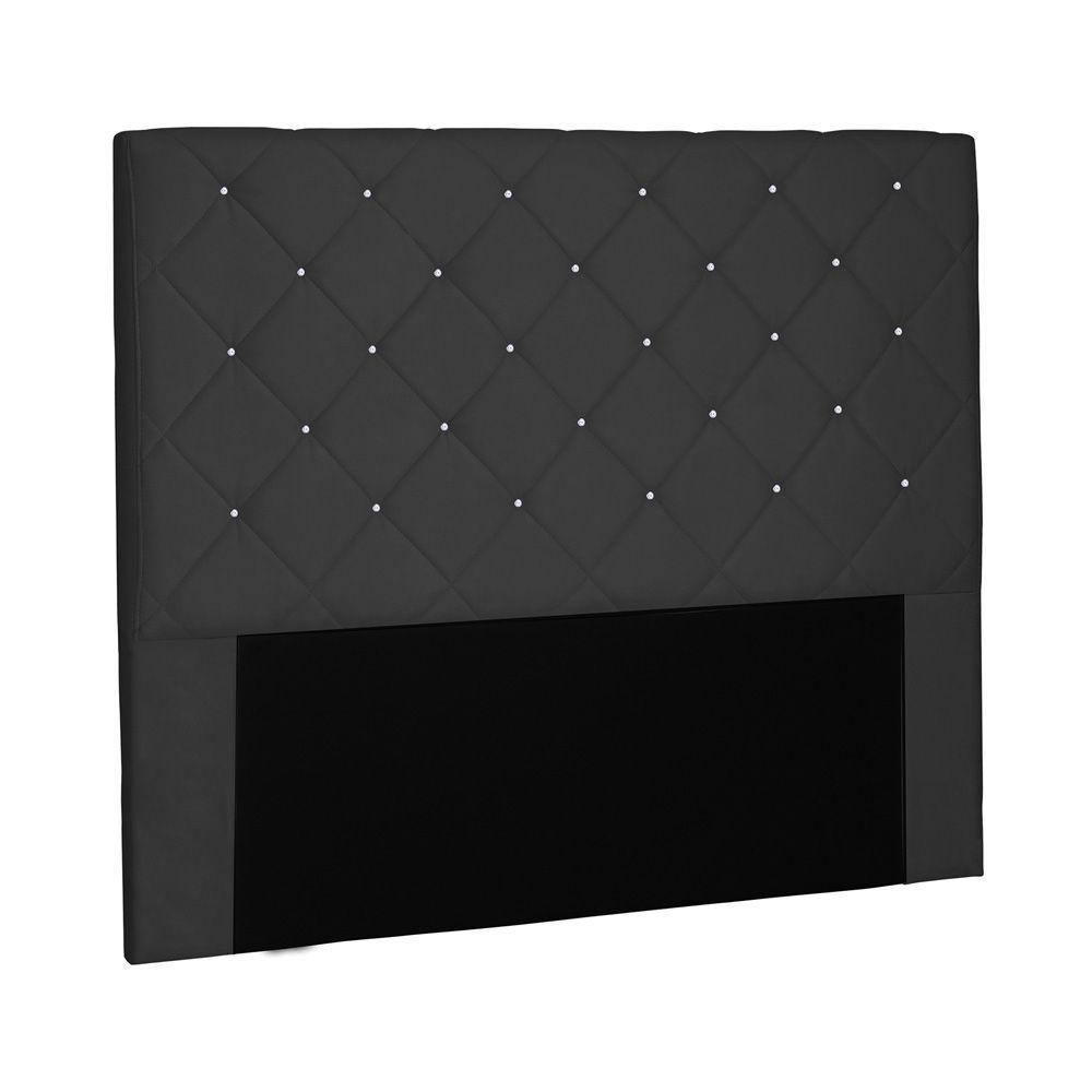Cabeceira Tania Cama Box Queen 160Cm Suede Preto - 1