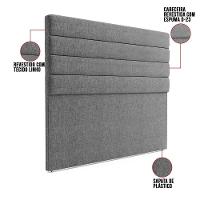 Cabeceira Para Cama Box Casal 140 Cm Linho Grafite A26 - 3