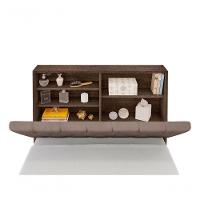 Cabeceira Box Solteiro Isis Chocolate Capitonê Bege Escuro - 2