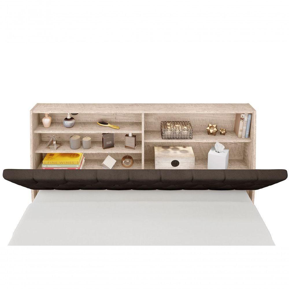 Cabeceira Box Queen Isis Amarula Com Capitonê Marrom - 2