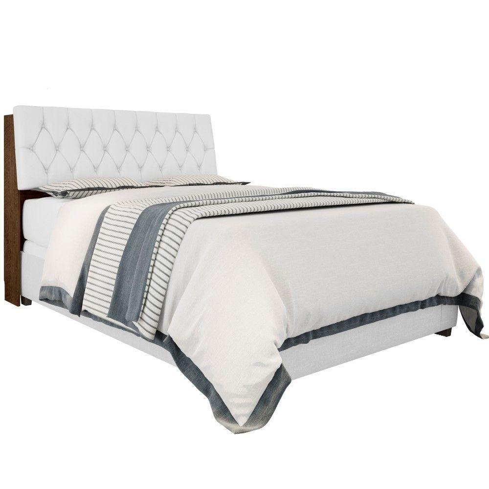 Cabeceira Queen Box Laura Malbec Captonê Branco - 1