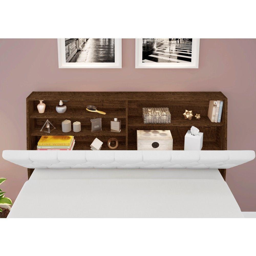 Cabeceira Queen Box Laura Malbec Captonê Branco - 2