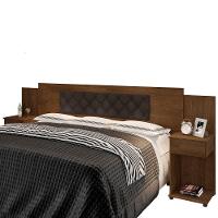 Cabeceira Box Ajustável Giovana Malbec Captonê Marrom - 5