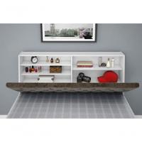 Cabeceira Box Casal Isis Branco Com Capitonê Marrom - 2